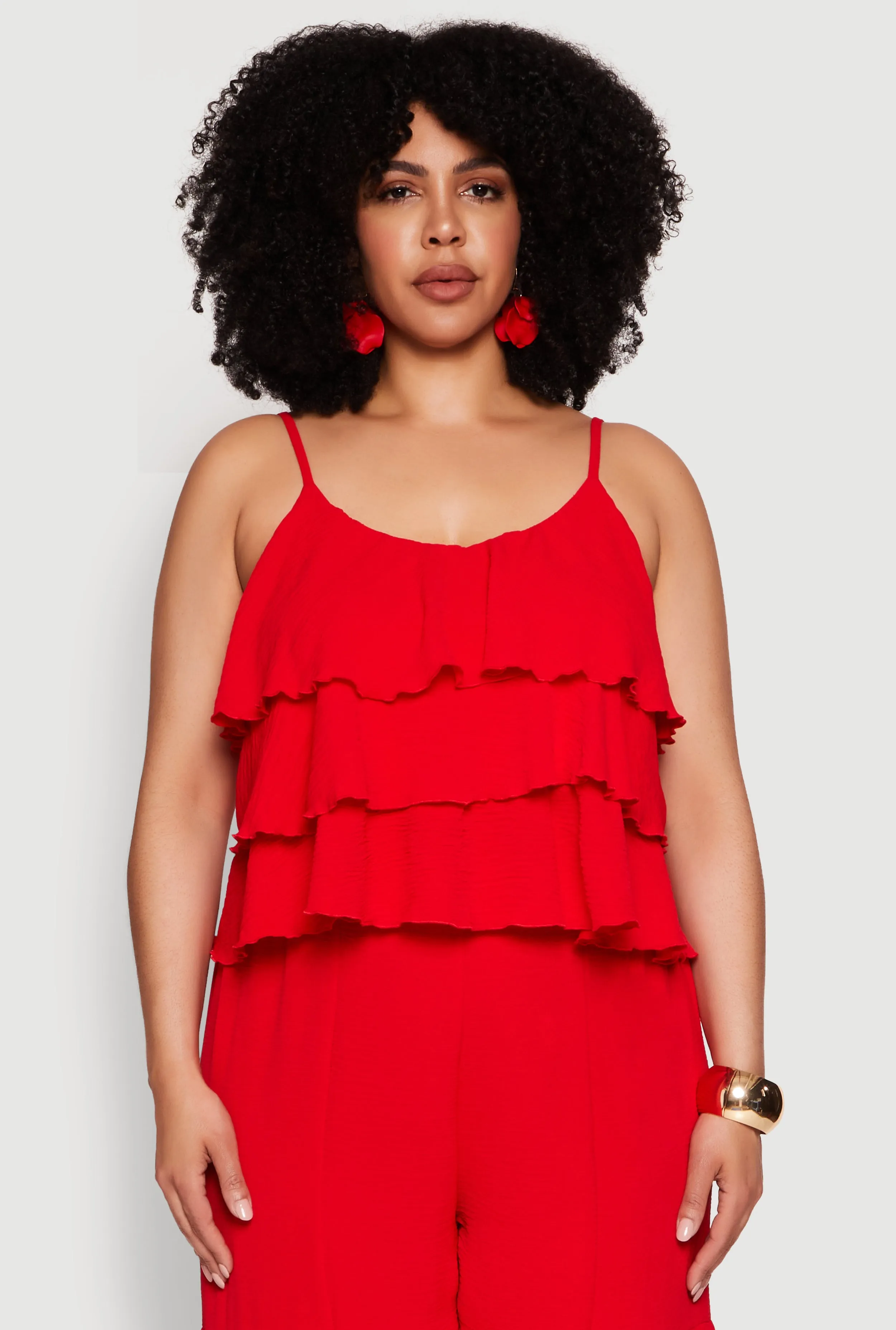 Plus Size Airy Tiered Cami sold by Rainbow