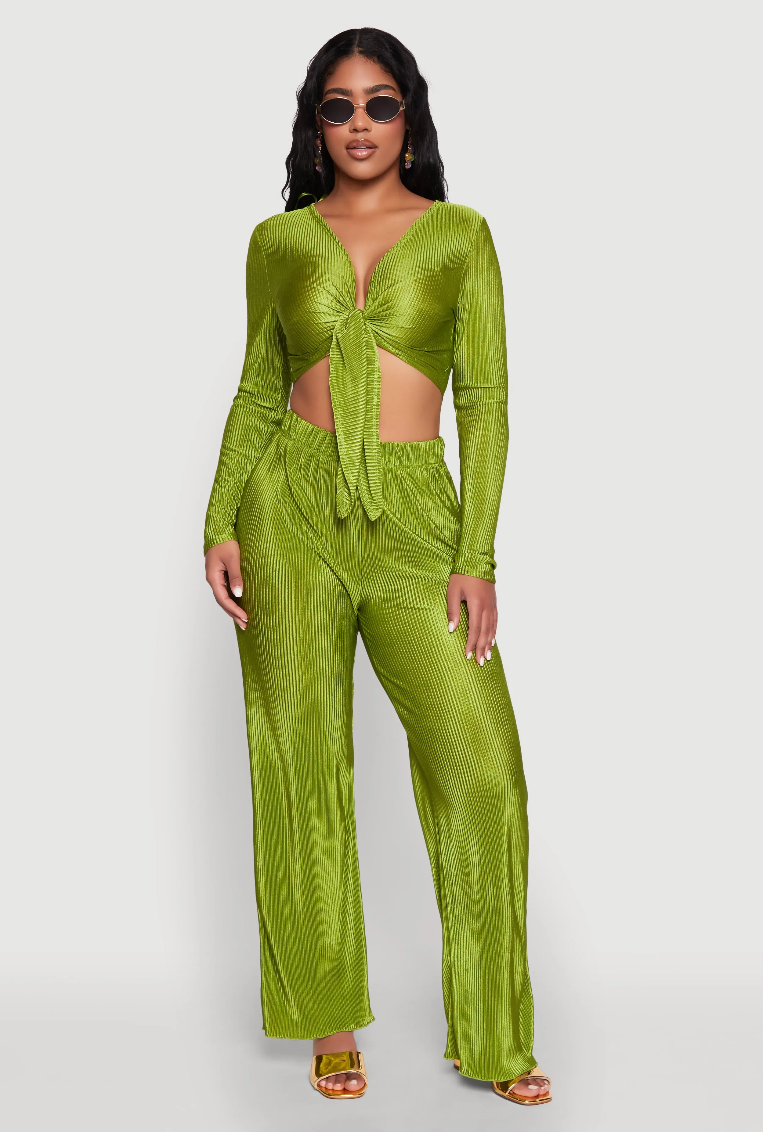 Plisse Wide Leg Pants sold by Rainbow product image thumbnail 2