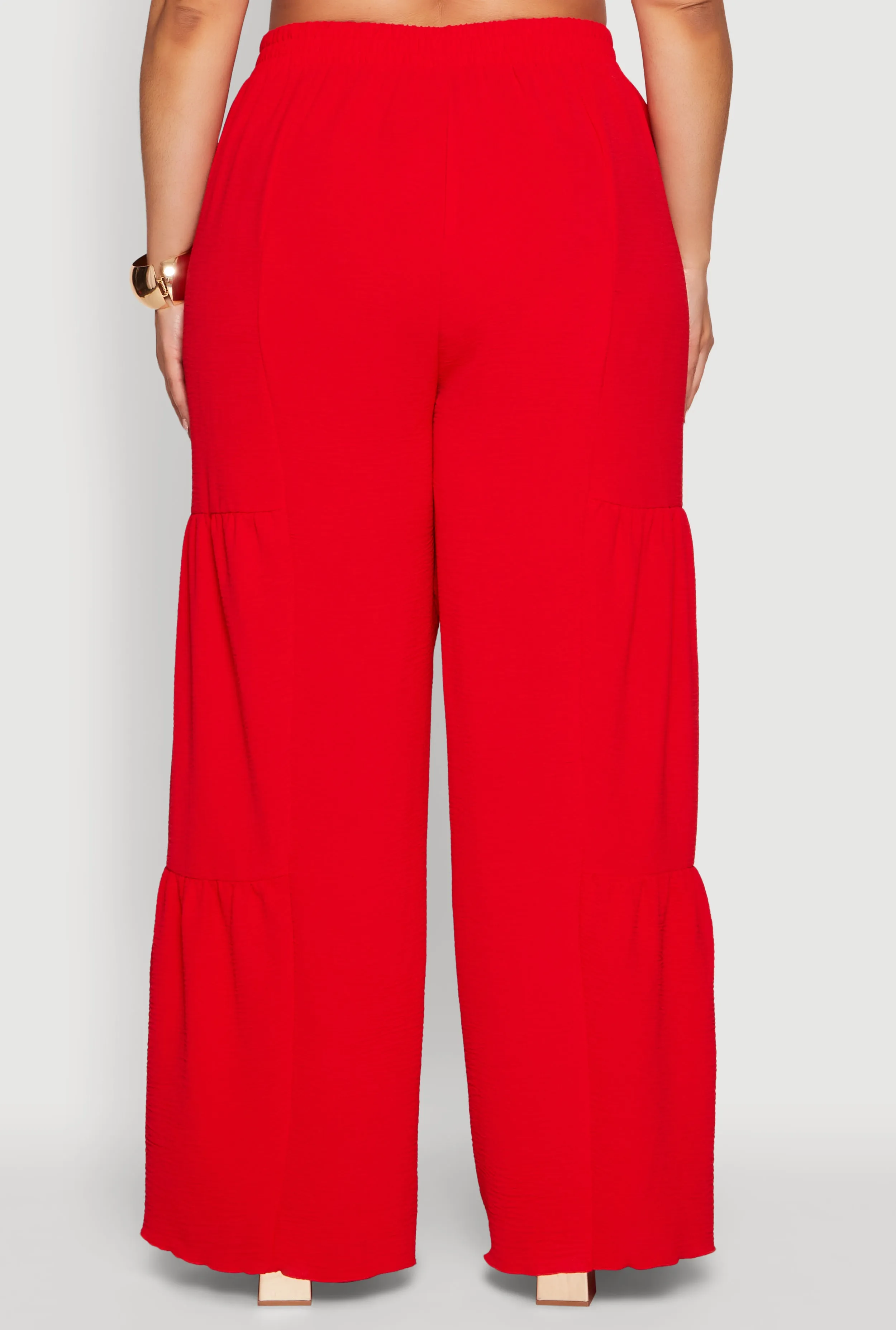 Plus Size Airy Tiered Palazzo Pants sold by Rainbow product image thumbnail 5