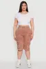 Plus Size Daisy Acid Wash Cargo Bermuda Shorts sold by Rainbow