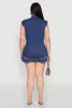 Plus Size Daisy Frayed Tiered Hem Denim Romper sold by Rainbow