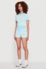 Daisy Striped Polo Crop Top sold by Rainbow