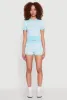 Daisy Striped Polo Crop Top sold by Rainbow