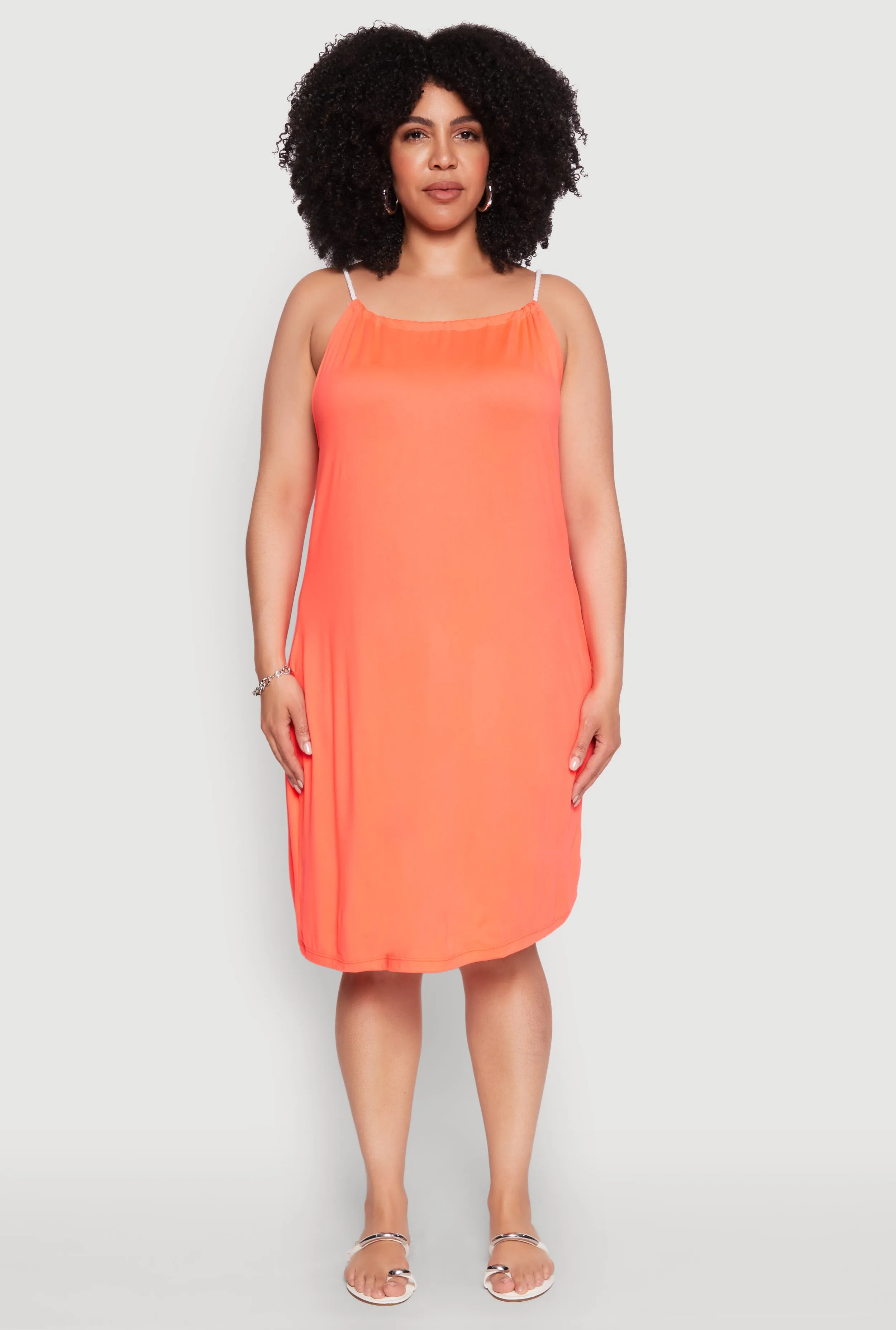 Plus Size Keyhole Back Rope Strap Midi Dress sold by Rainbow product image thumbnail 2