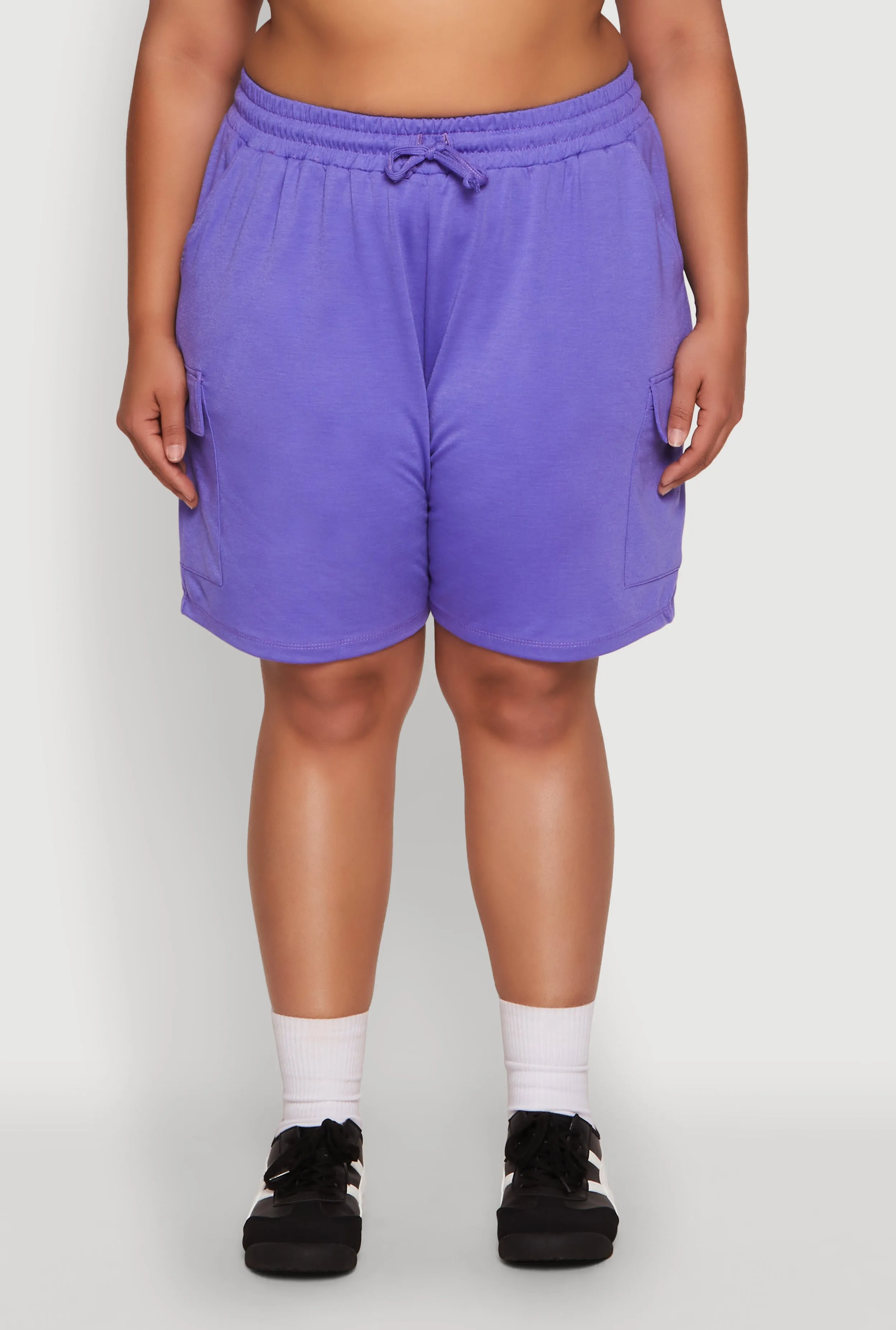 Plus Size Drawstring Cargo Sweatshorts sold by Rainbow product image thumbnail 3