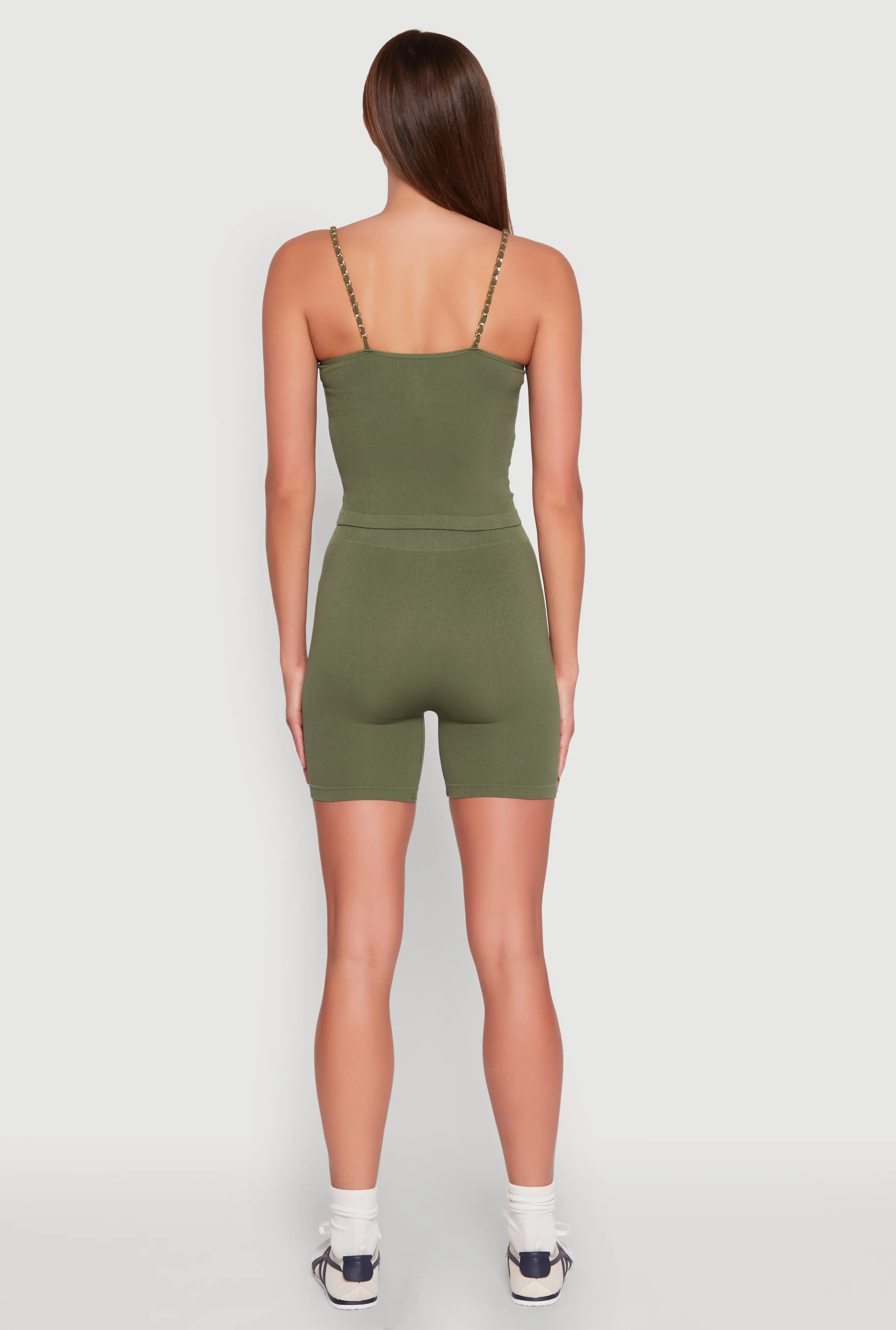 Metallic Chain Strap Seamless Cami and Shorts sold by Rainbow product image thumbnail 5