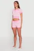 Daisy Striped Polo Crop Top sold by Rainbow