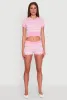 Daisy Striped Polo Crop Top sold by Rainbow