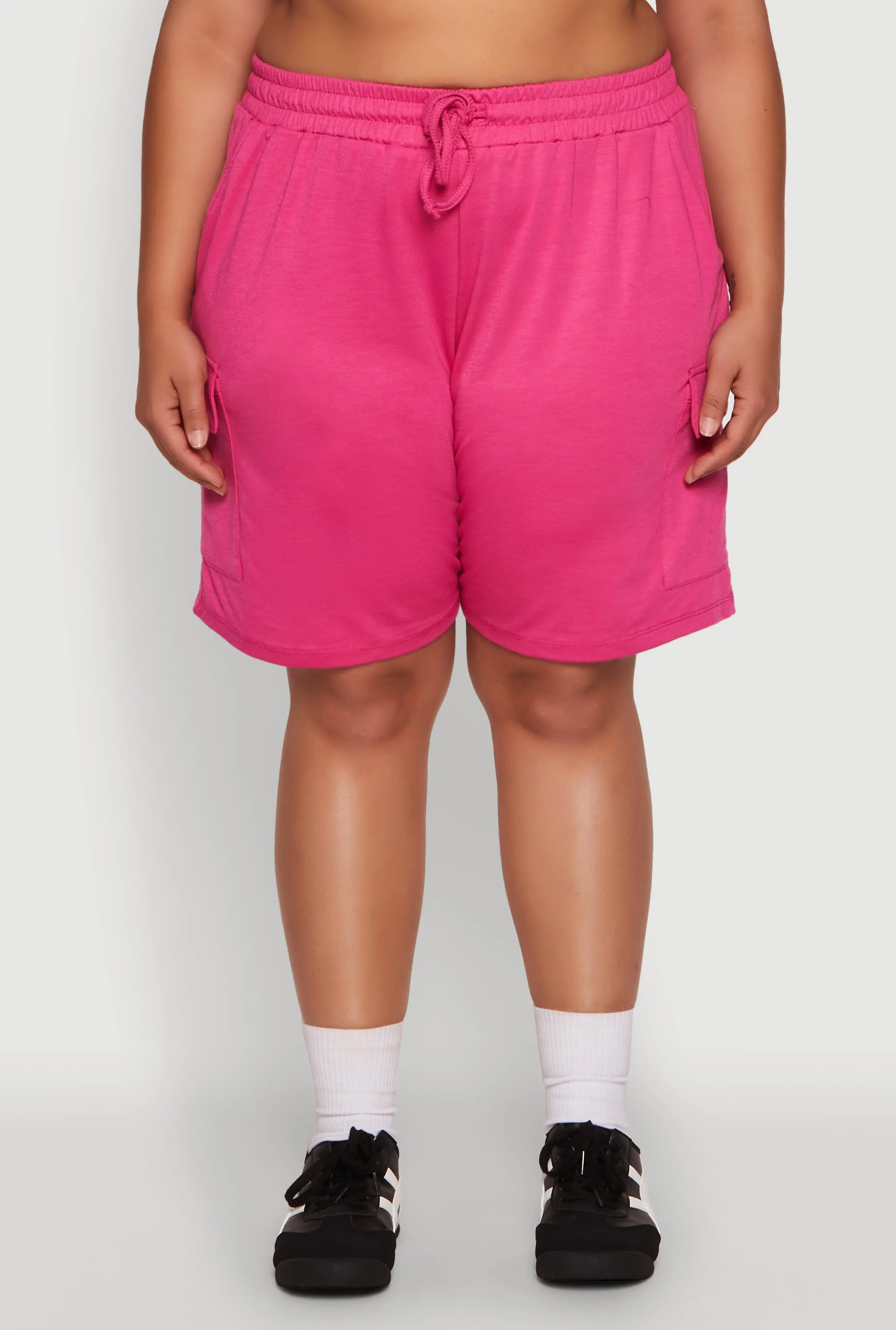 Plus Size Drawstring Cargo Sweatshorts sold by Rainbow product image thumbnail 3