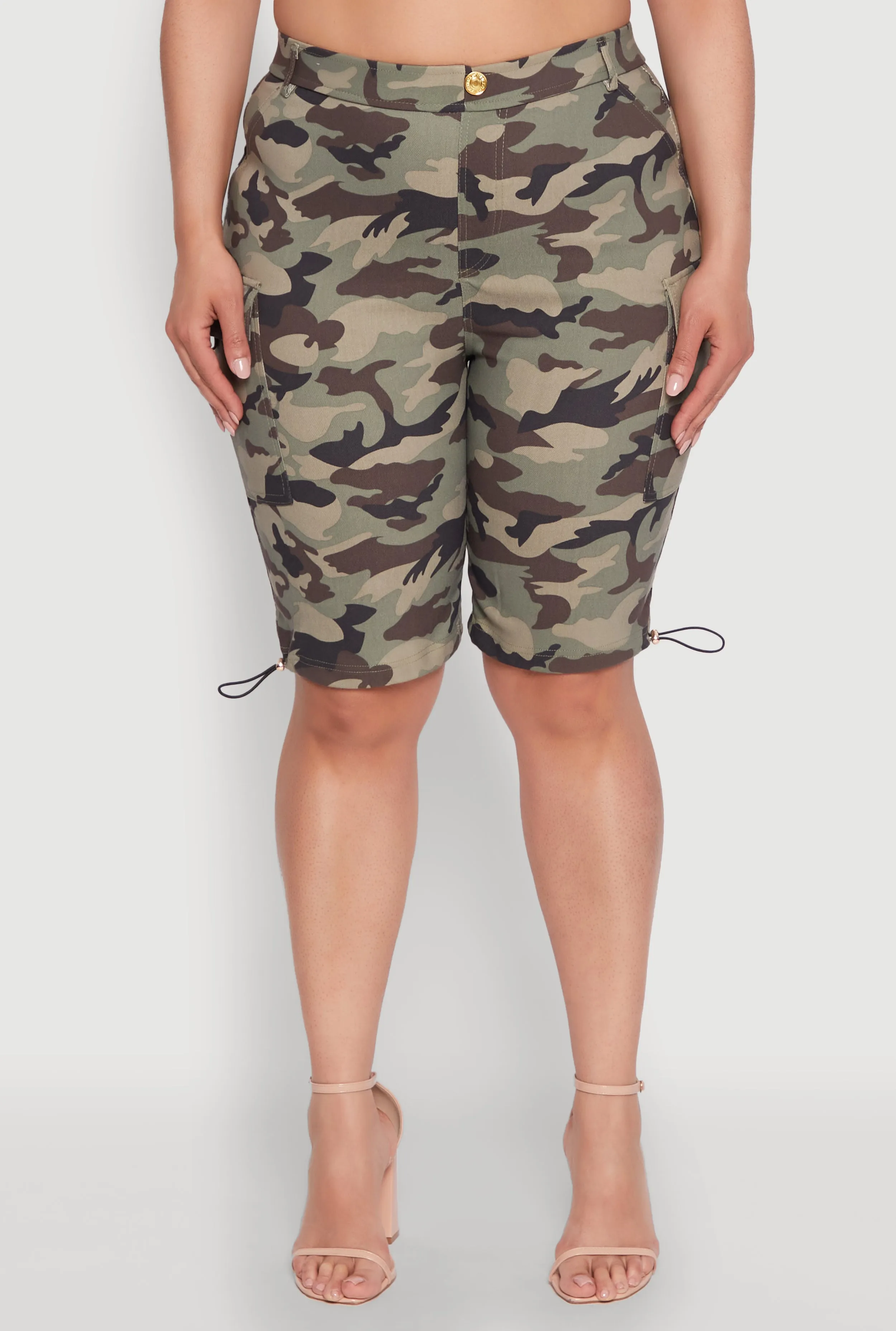 Plus Size Hyper Stretch Cargo Bermuda Shorts sold by Rainbow product image thumbnail 5