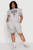 Plus Size Drawstring Cargo Pocket Sweatshorts sold by Rainbow