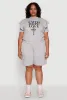 Plus Size Drawstring Cargo Pocket Sweatshorts sold by Rainbow