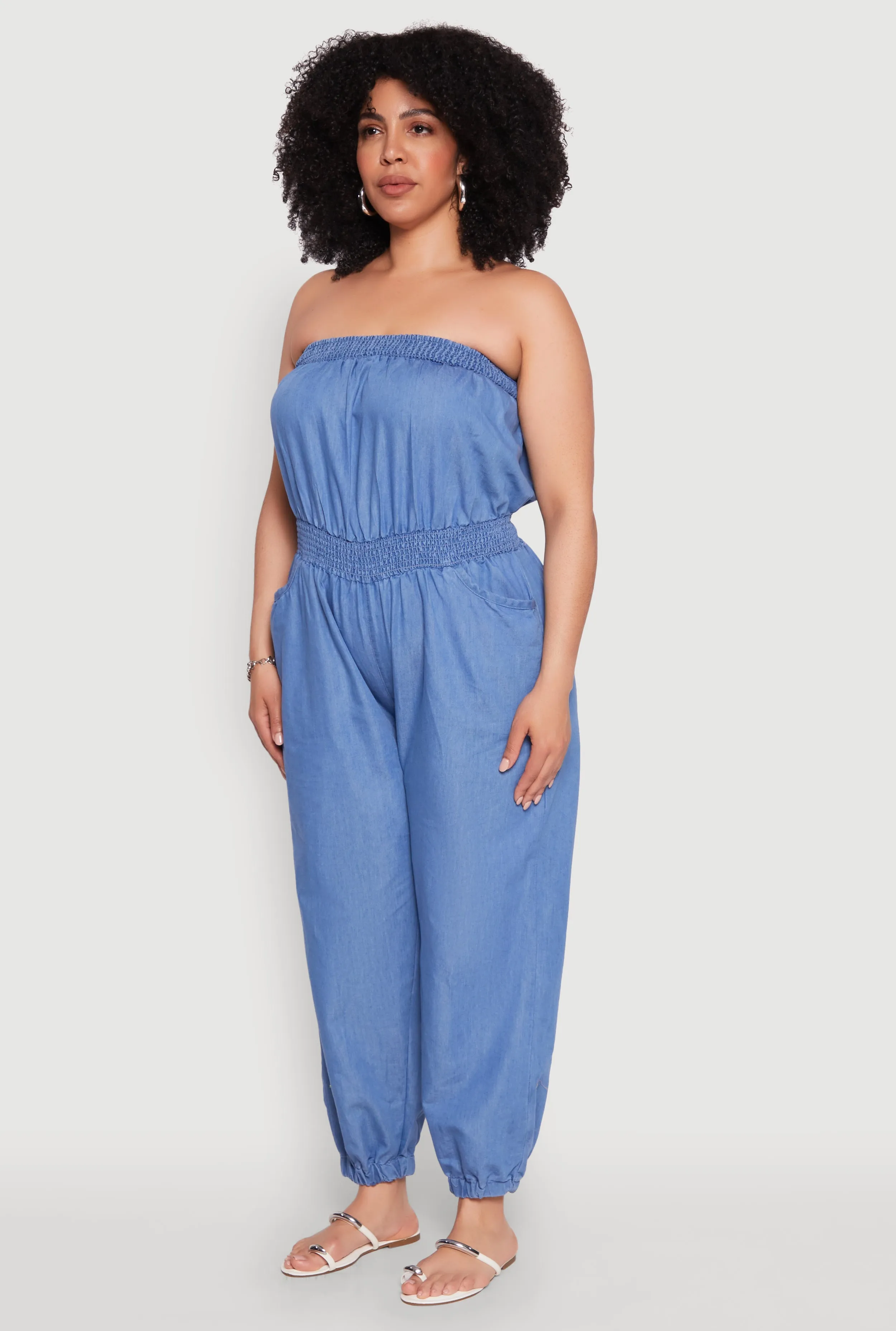 Plus Size Smock Waist Jumpsuit sold by Rainbow product image thumbnail 3