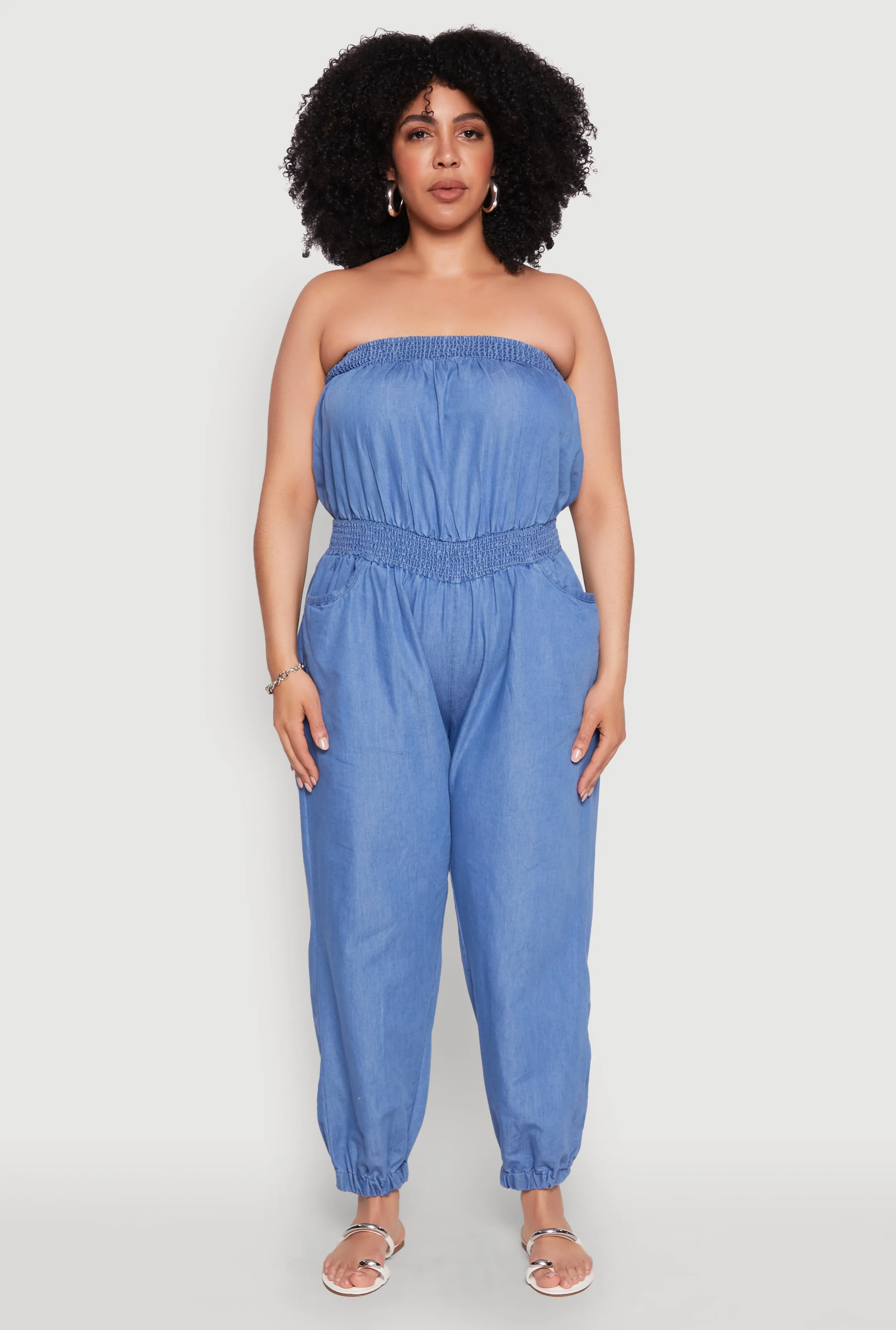 Plus Size Smock Waist Jumpsuit sold by Rainbow product image thumbnail 2