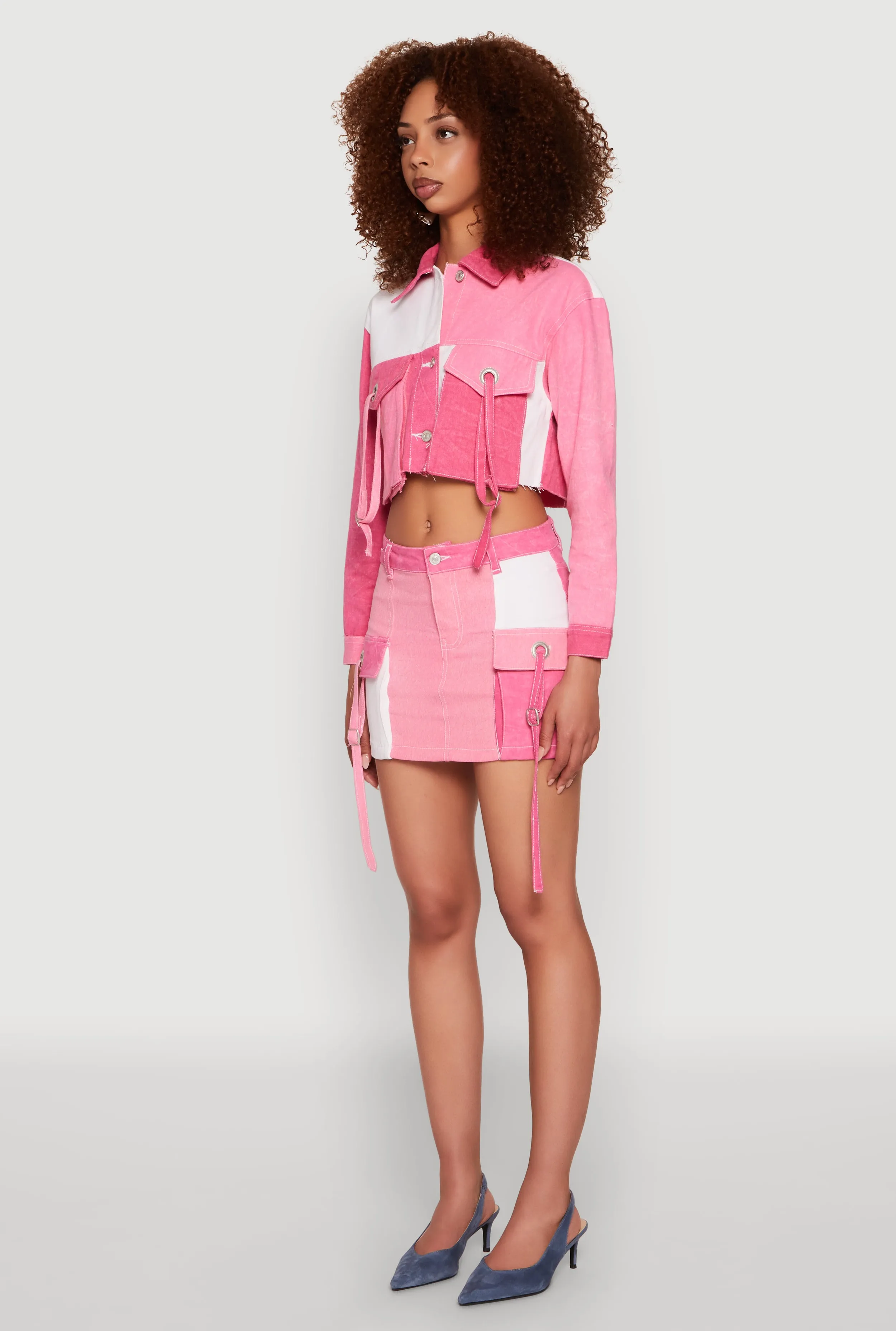 Color Blocked Denim Jacket sold by Rainbow product image thumbnail 5