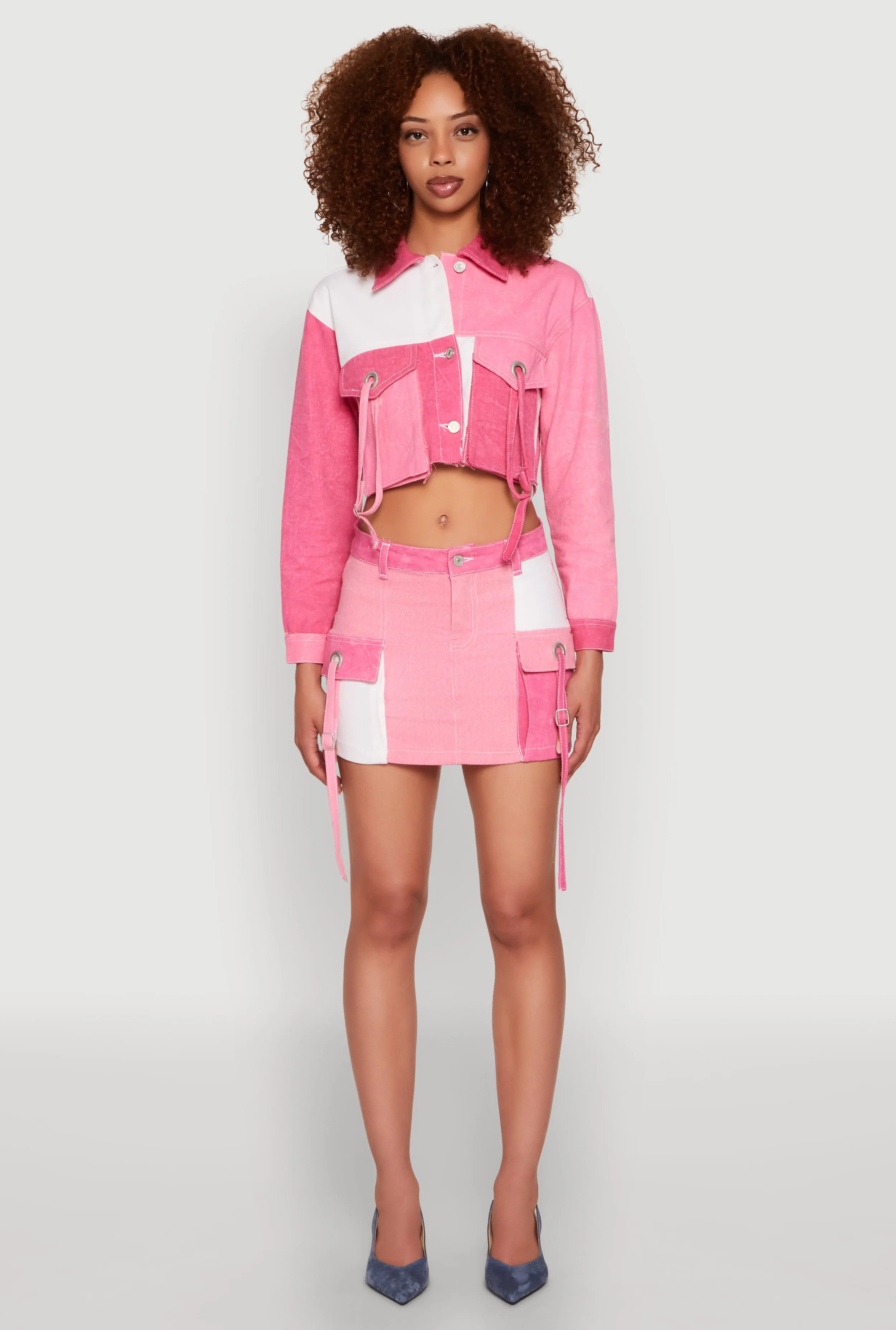 Color Blocked Denim Jacket sold by Rainbow product image thumbnail 2