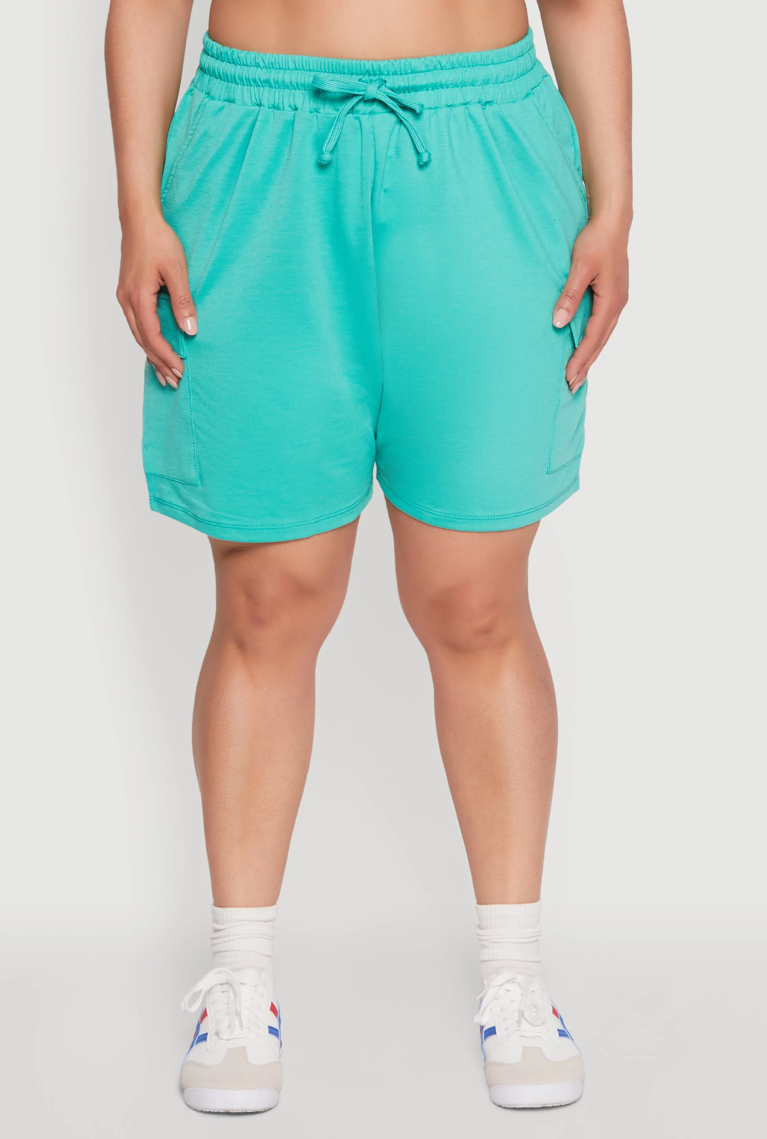 Plus Size Drawstring Cargo Sweatshorts sold by Rainbow product image thumbnail 3