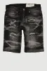Boys Whiskered Rip and Repair Denim Shorts sold by Rainbow