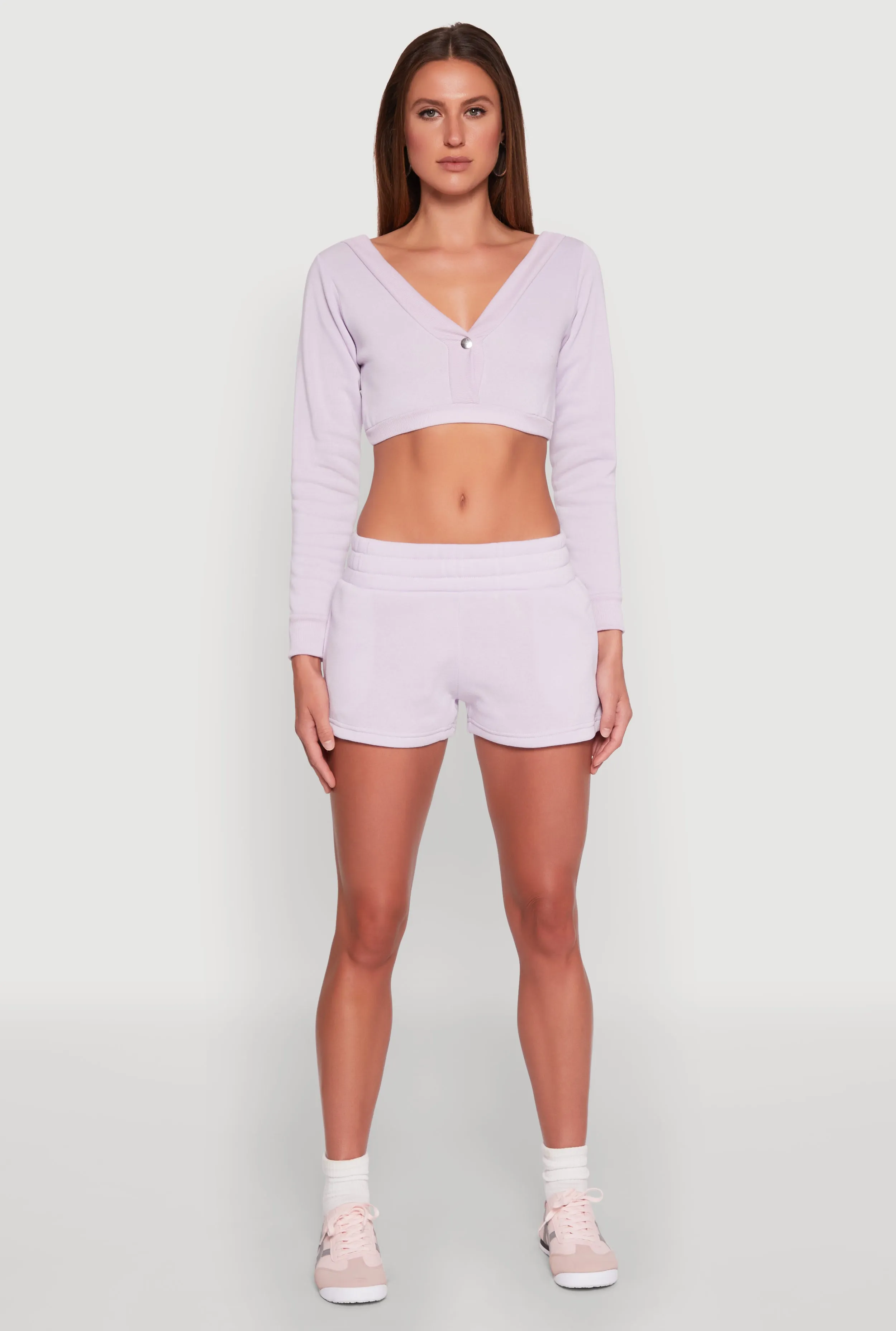 Fleece Plunge Cropped Sweatshirt sold by Rainbow product image thumbnail 2