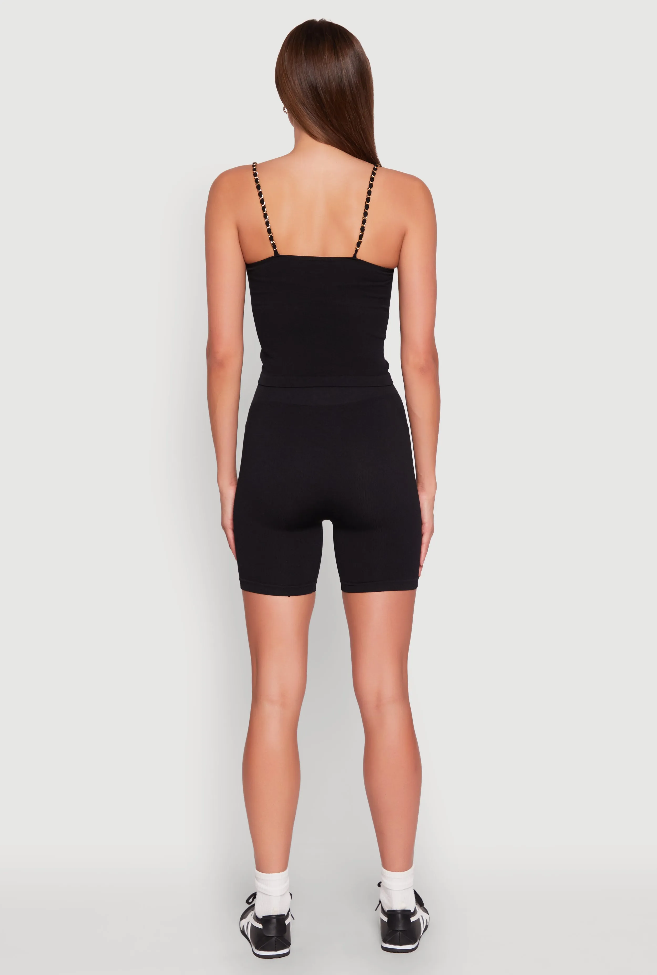 Metallic Chain Strap Seamless Cami and Shorts sold by Rainbow product image thumbnail 5