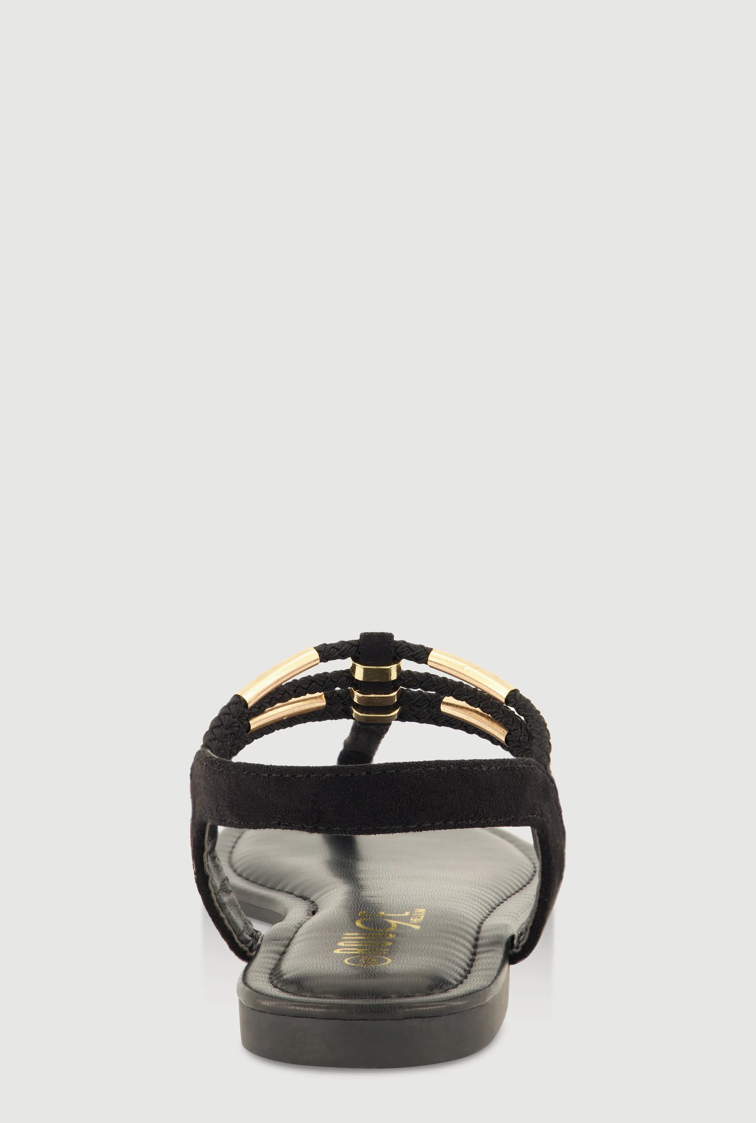 Metallic Pendant Ankle Strap Thong Sandals sold by Rainbow product image thumbnail 3