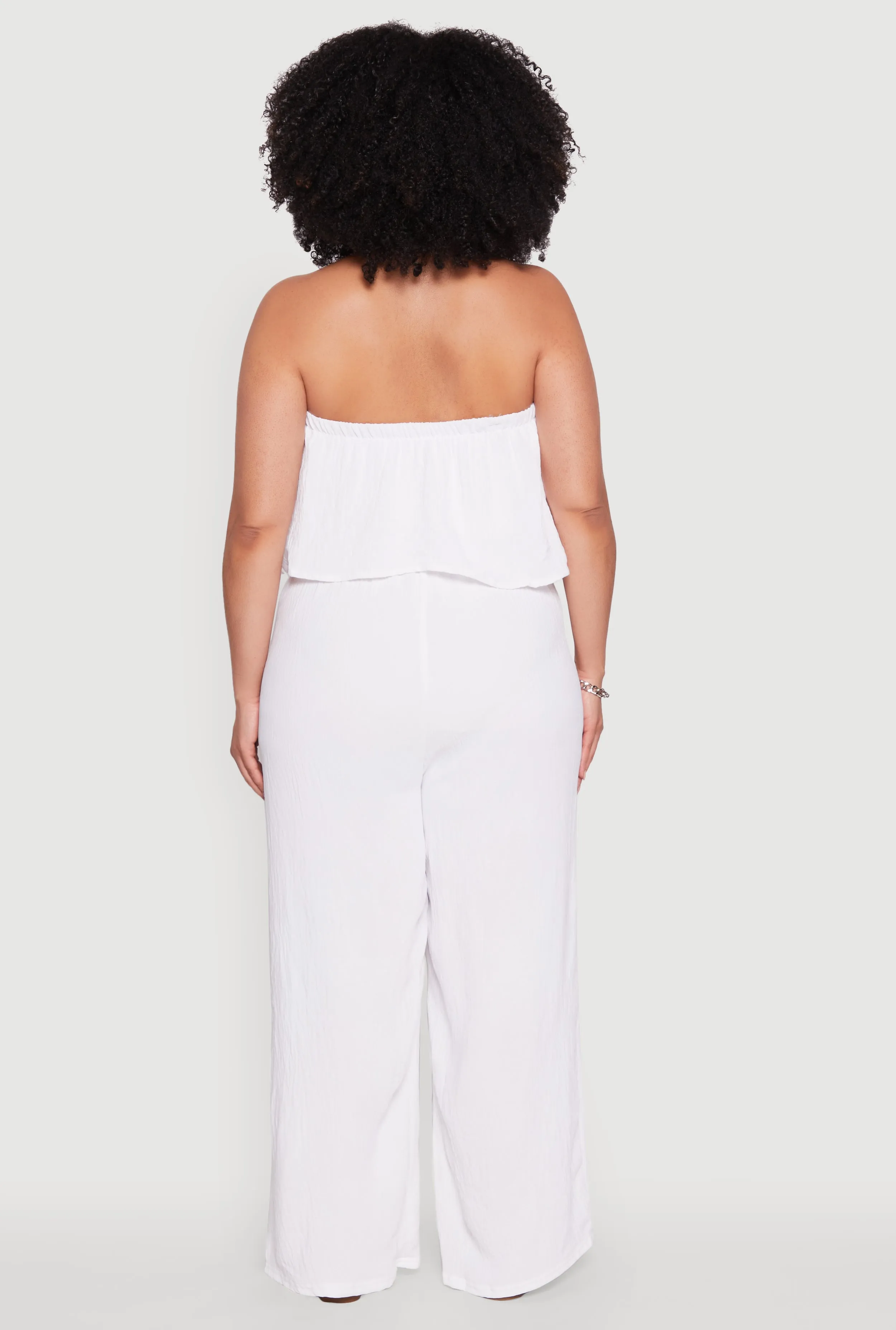 Plus Size Ruffle Overlay Jumpsuit sold by Rainbow product image thumbnail 5
