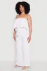 Plus Size Ruffle Overlay Jumpsuit sold by Rainbow