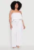 Plus Size Ruffle Overlay Jumpsuit sold by Rainbow