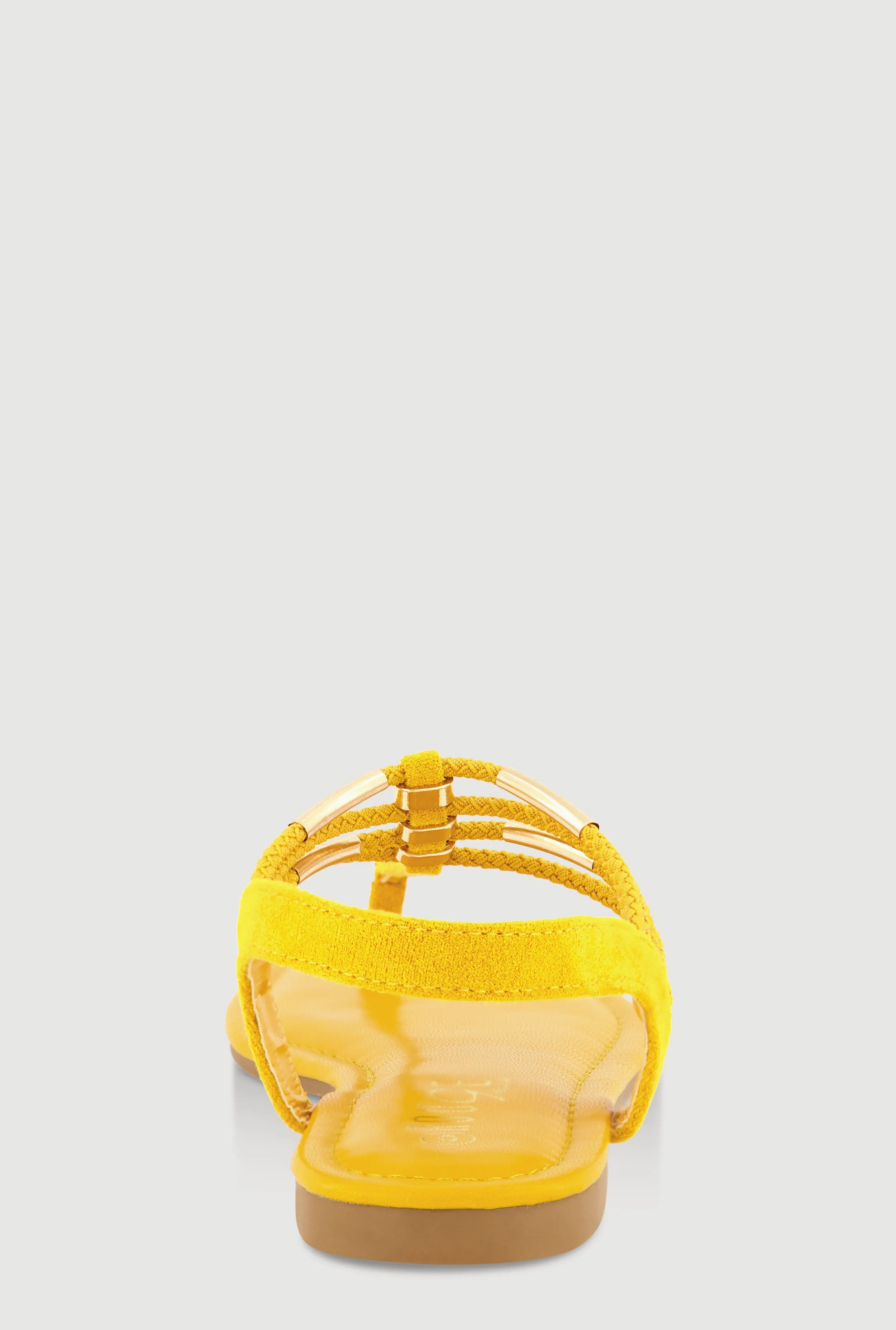 Metallic Pendant Ankle Strap Thong Sandals sold by Rainbow product image thumbnail 3