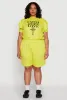 Plus Size Drawstring Cargo Pocket Sweatshorts sold by Rainbow