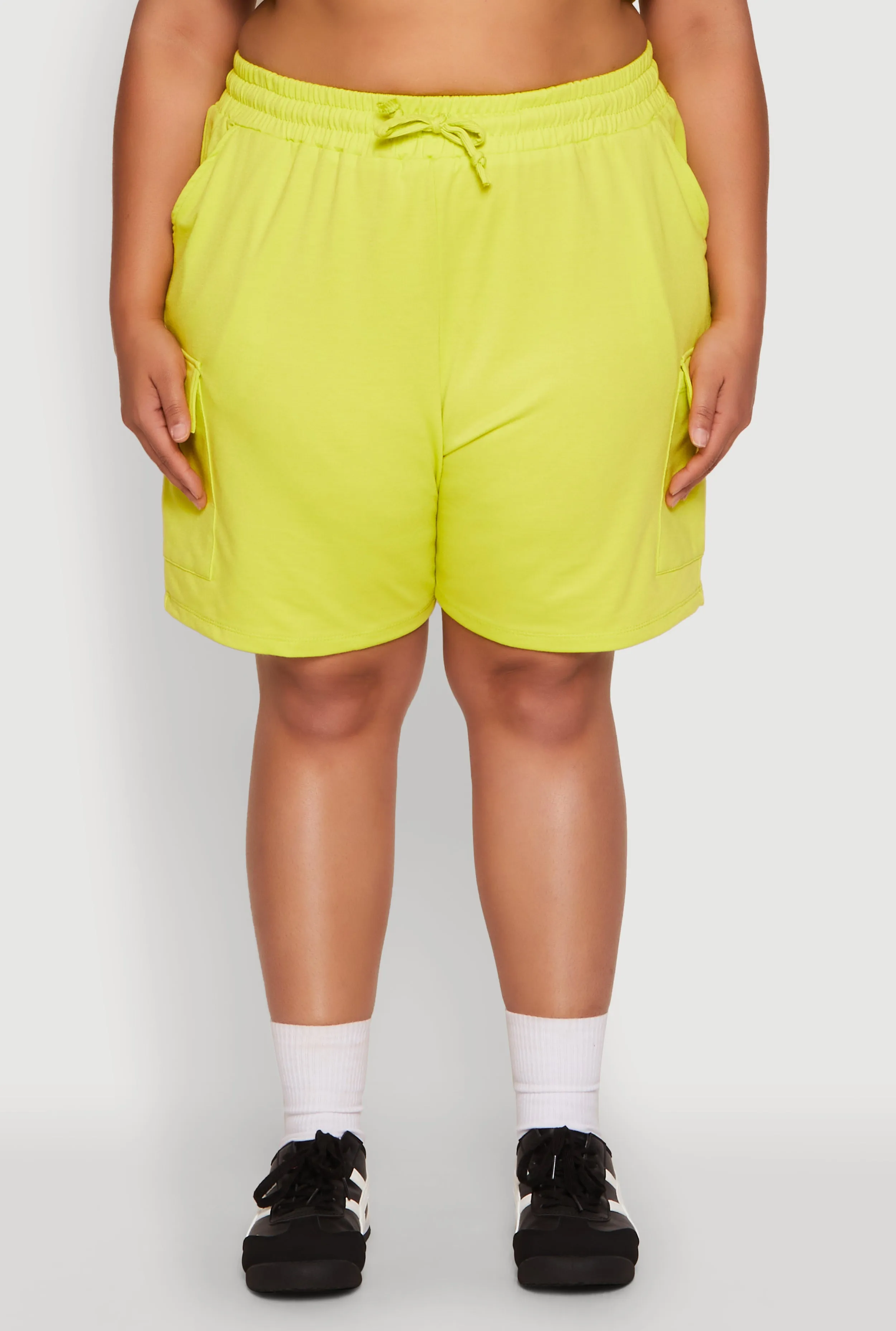 Plus Size Drawstring Cargo Pocket Sweatshorts sold by Rainbow product image thumbnail 3