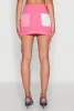 Color Blocked Denim Cargo Skirt sold by Rainbow
