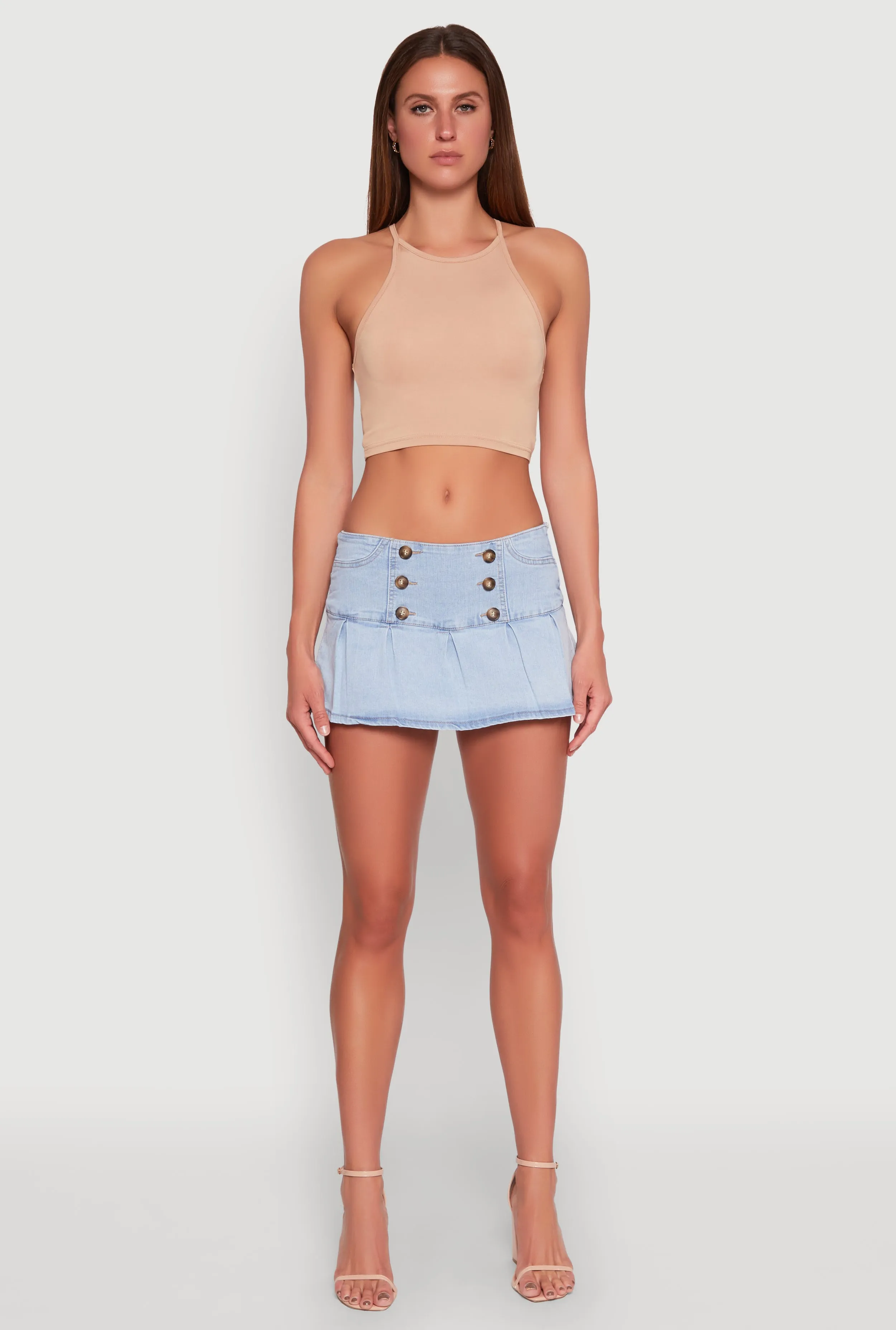 Almost Famous Side Zip Pleated Sailor Skort sold by Rainbow product image thumbnail 2