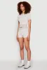 Daisy Striped Polo Crop Top sold by Rainbow