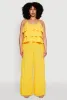 Plus Size Airy Tiered Palazzo Pants sold by Rainbow