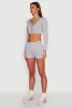 Fleece Plunge Cropped Sweatshirt sold by Rainbow