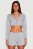 Fleece Plunge Cropped Sweatshirt sold by Rainbow
