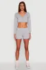 Fleece Plunge Cropped Sweatshirt sold by Rainbow