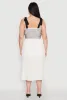 Plus Size Smocked Tie Shoulder Midi Dress sold by Rainbow