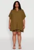Plus Size Airy Drawstring Detail Shorts sold by Rainbow