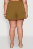 Plus Size Airy Drawstring Detail Shorts sold by Rainbow