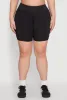 Plus Size Caged Mesh Detail Side Pocket Bike Shorts sold by Rainbow