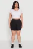 Plus Size Caged Mesh Detail Side Pocket Bike Shorts sold by Rainbow