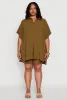 Plus Size Airy Oversized Slit Hem Shirt sold by Rainbow