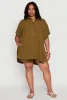 Plus Size Airy Oversized Slit Hem Shirt sold by Rainbow