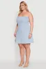 Plus Size Daisy Strapless Denim Skater Dress sold by Rainbow