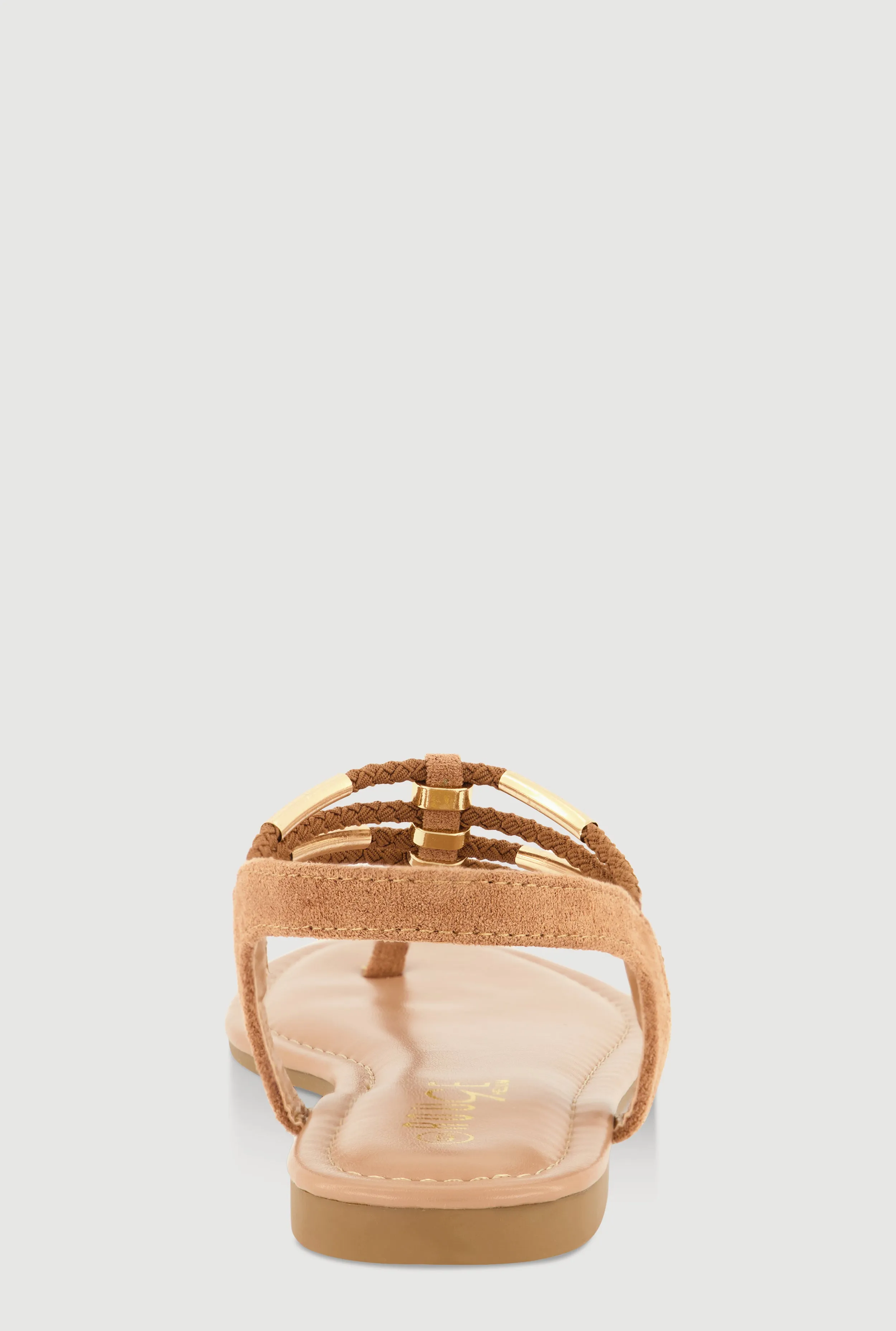 Metallic Pendant Ankle Strap Thong Sandals sold by Rainbow product image thumbnail 3