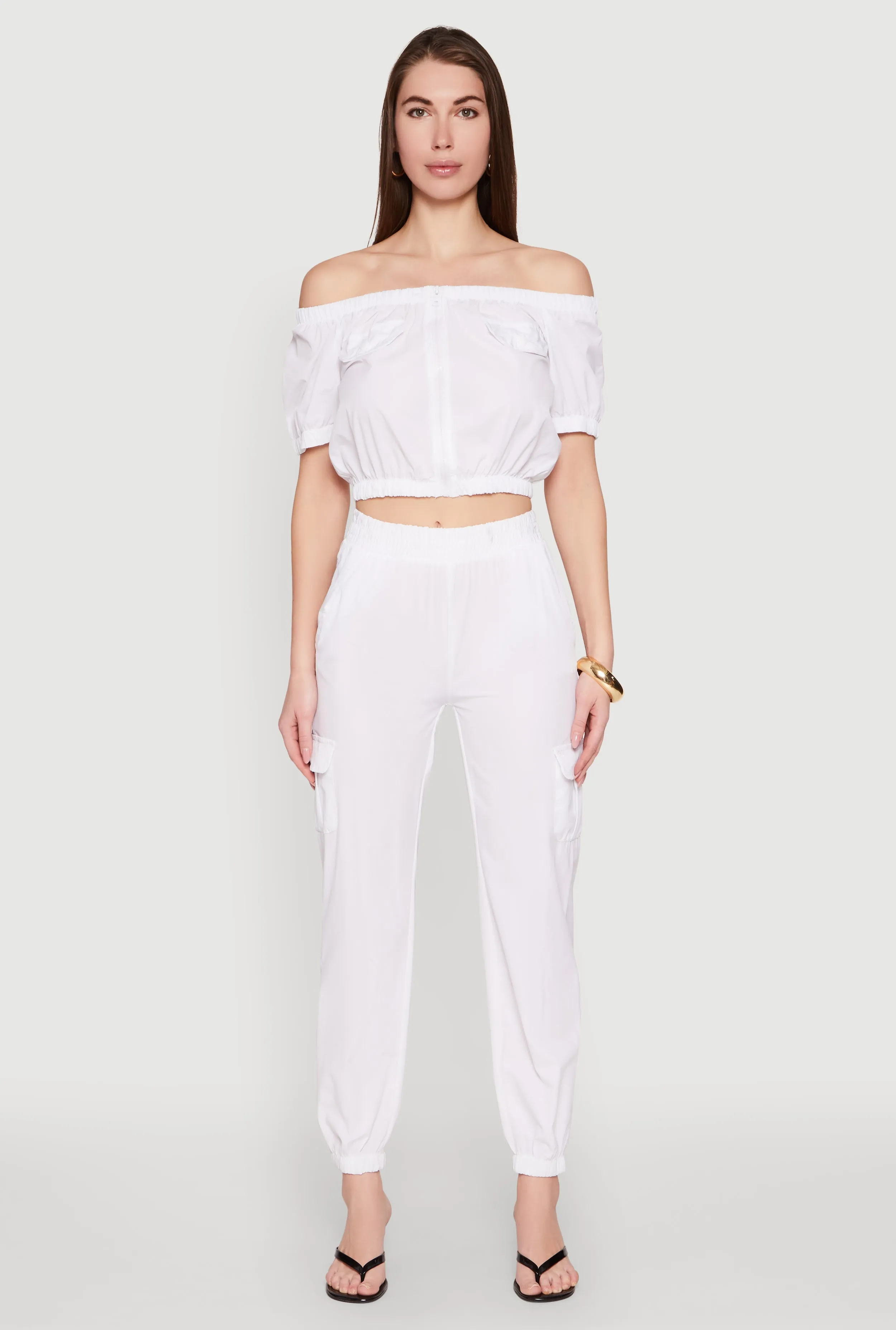 Elastic Waist Cargo Joggers sold by Rainbow product image thumbnail 2