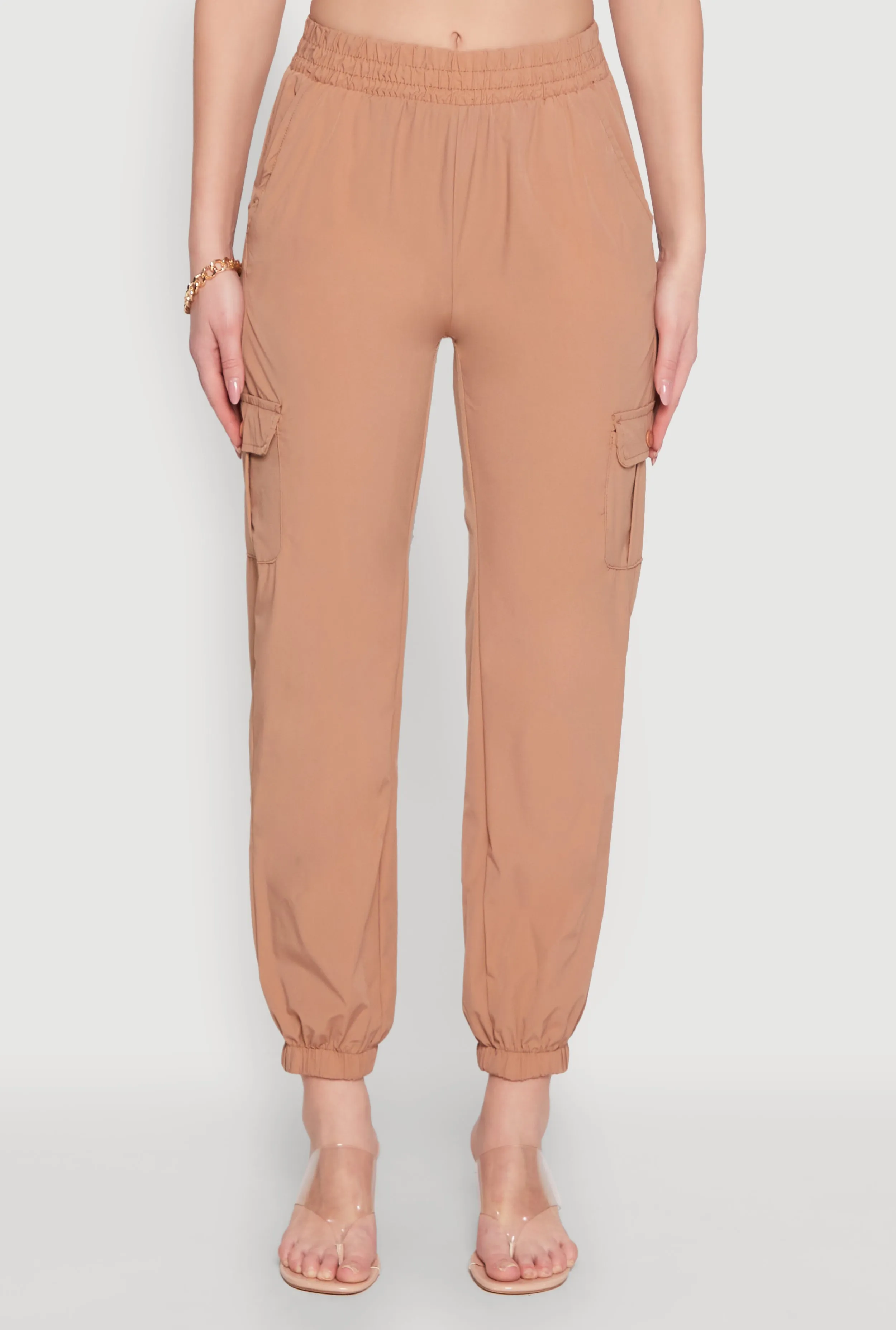 Elastic Waist Cargo Joggers sold by Rainbow product image thumbnail 3