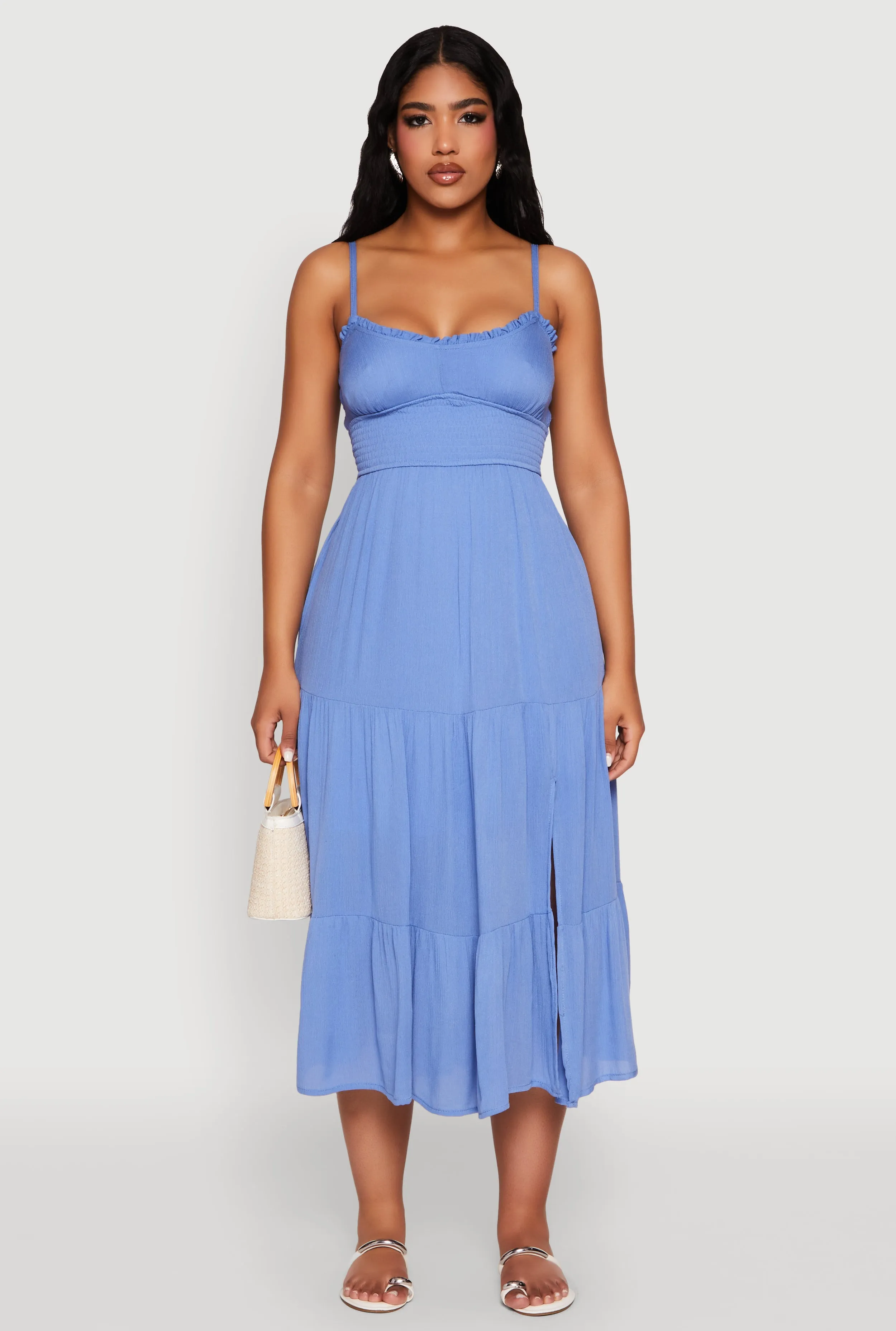 Iris Smocked Empire Waist Tiered Dress sold by Rainbow